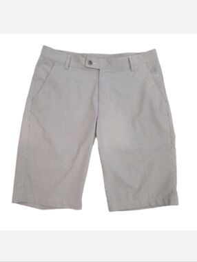 ABACUS Bermuda Golf Shorts Striped Chambray Premium Activewear Mens Size 36